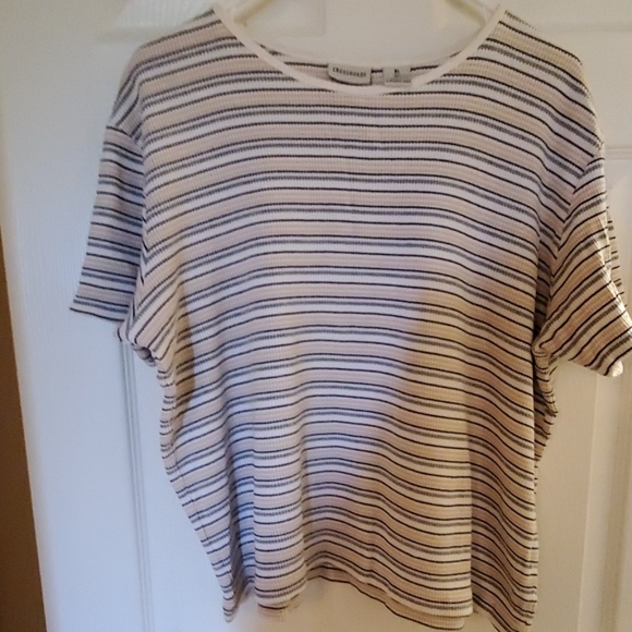 XL Striped Short Sleeve Top - Picture 1 of 3